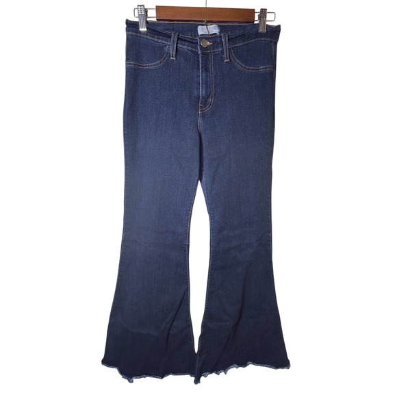 Judy Blue Denim - Judy Blue‎ Dark Wash Flare Jeans 9/29 Women Raw Hem High Rise